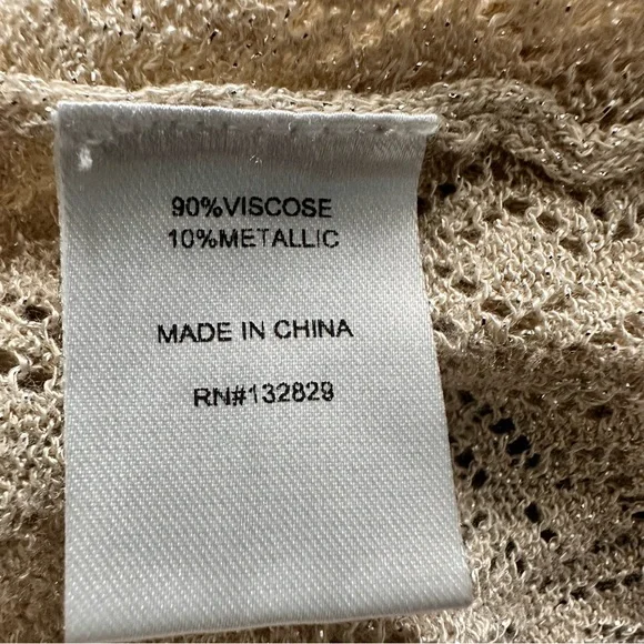 L'Academie Laurel Wrap Beige Sparkle Knit Wrap Top SZ XS Feminine Coquette READ - Picture 6 of 10
